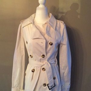 NWTs Jack Rogers White Belted Trench Coat